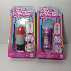 Barbie Mini Barbieland Cutie Reveal Mini 2 Inch Figure & Hot Pink Lipstick NIB
